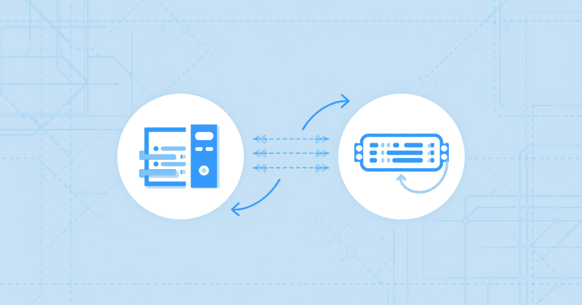 Illustration of network devices and ServiceNow incidents connected by automated two-way data sync arrows