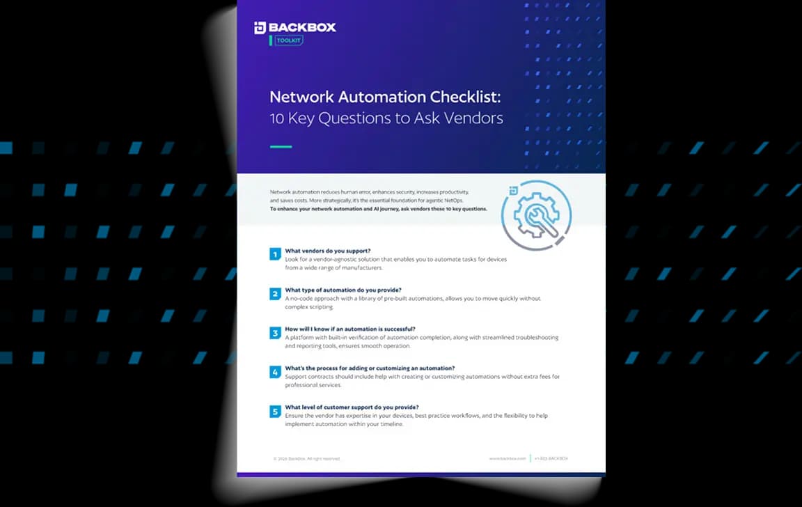 Network automation reduces errors, enhances security, boosts productivity, and cuts costs, serving as the foundation for agentic NetOps. To improve your automation and AI journey, consider these 10 key questions for vendors.